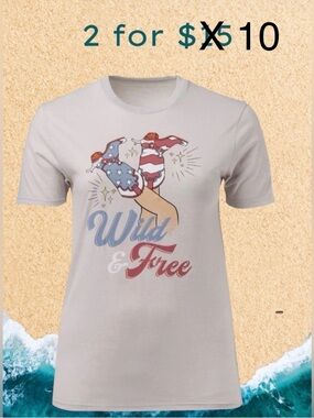 Wild & Free Graphic T-Shirt Woman’s Size: XL